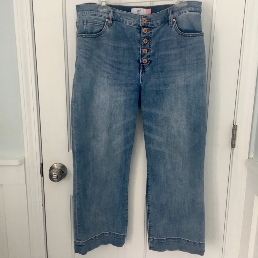 CABI Palm Beach Crop Jeans 14 Button Fly #6282